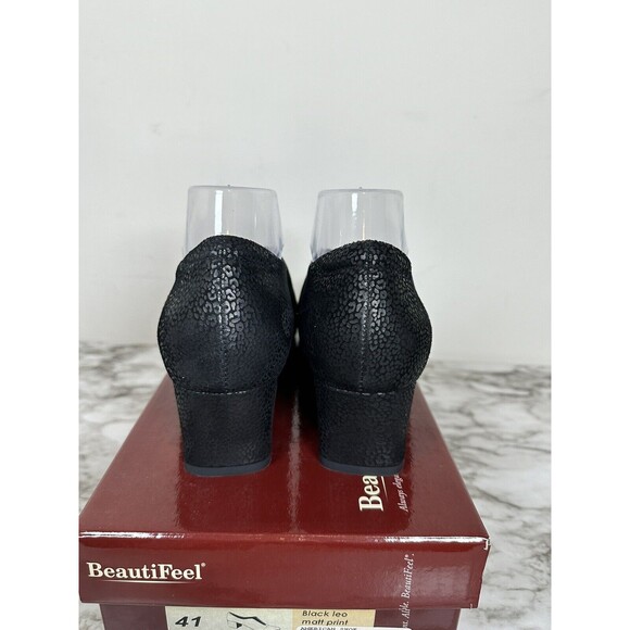 BeautiFeel Meryl Cap Toe Suede + Leather High Heels Pumps NEW Black Size EU41 - Picture 9 of 12